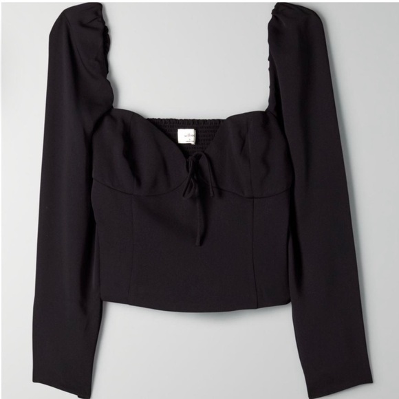 Wilfred | Novella Puff-Sleeve Smocked Prairie Blouse Size 10 - Picture 5 of 11